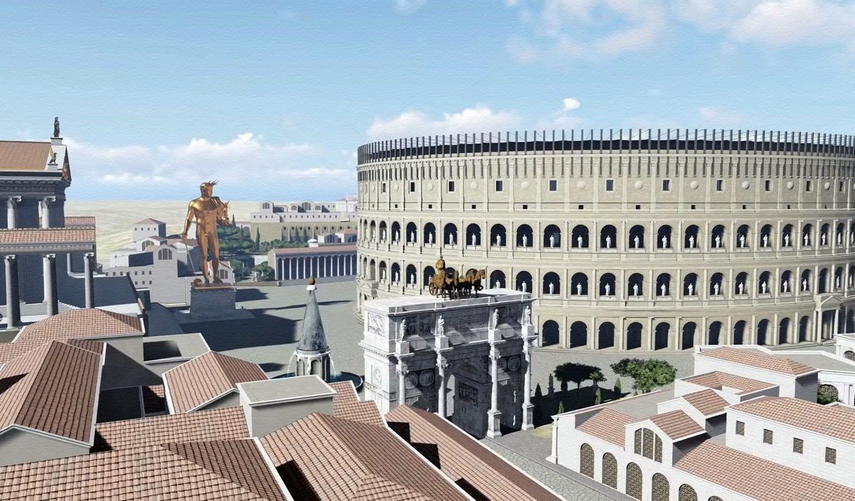 Пятиминутная анимация, показывающая Рим 320 года н. э.