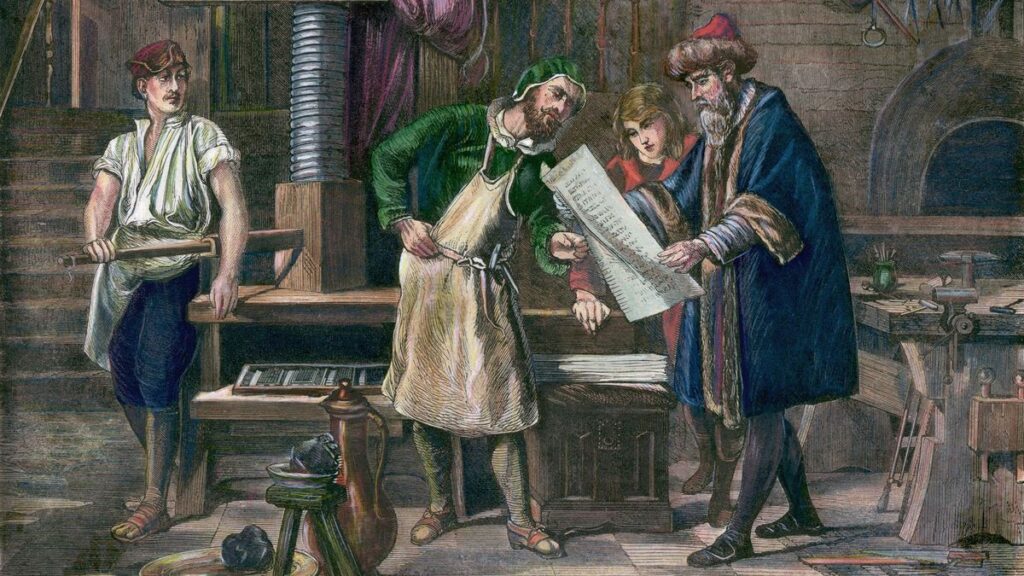 Изобретение книгопечатания Иоганном Гутенбергом и его влияние на общество