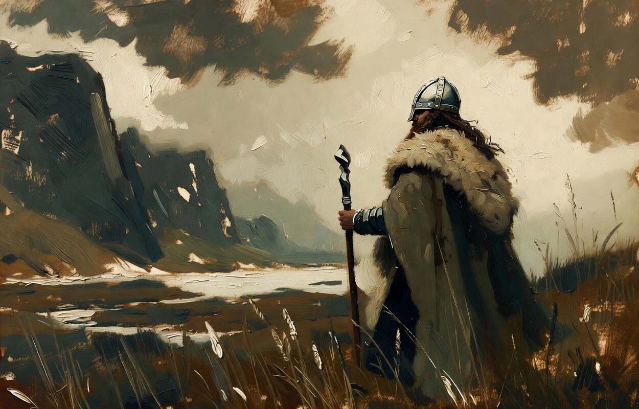 Викинг на природе