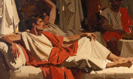 Древний римлянин за столом