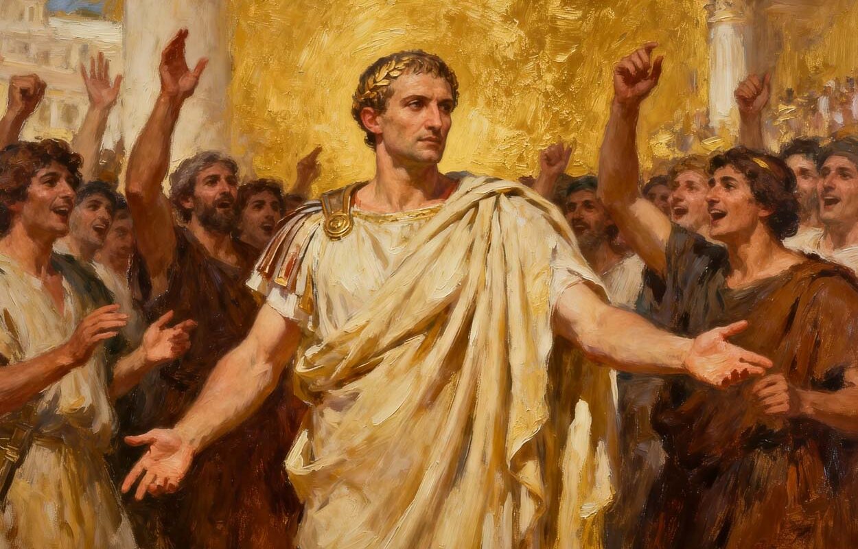 Юлий Цезарь с народом