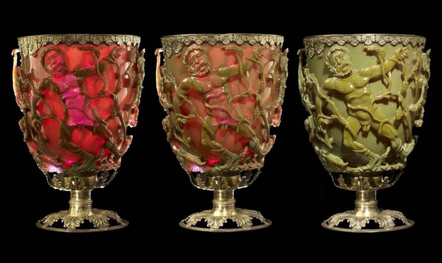 Кубок Ликурга: античное чудо технологии дихроического стекла