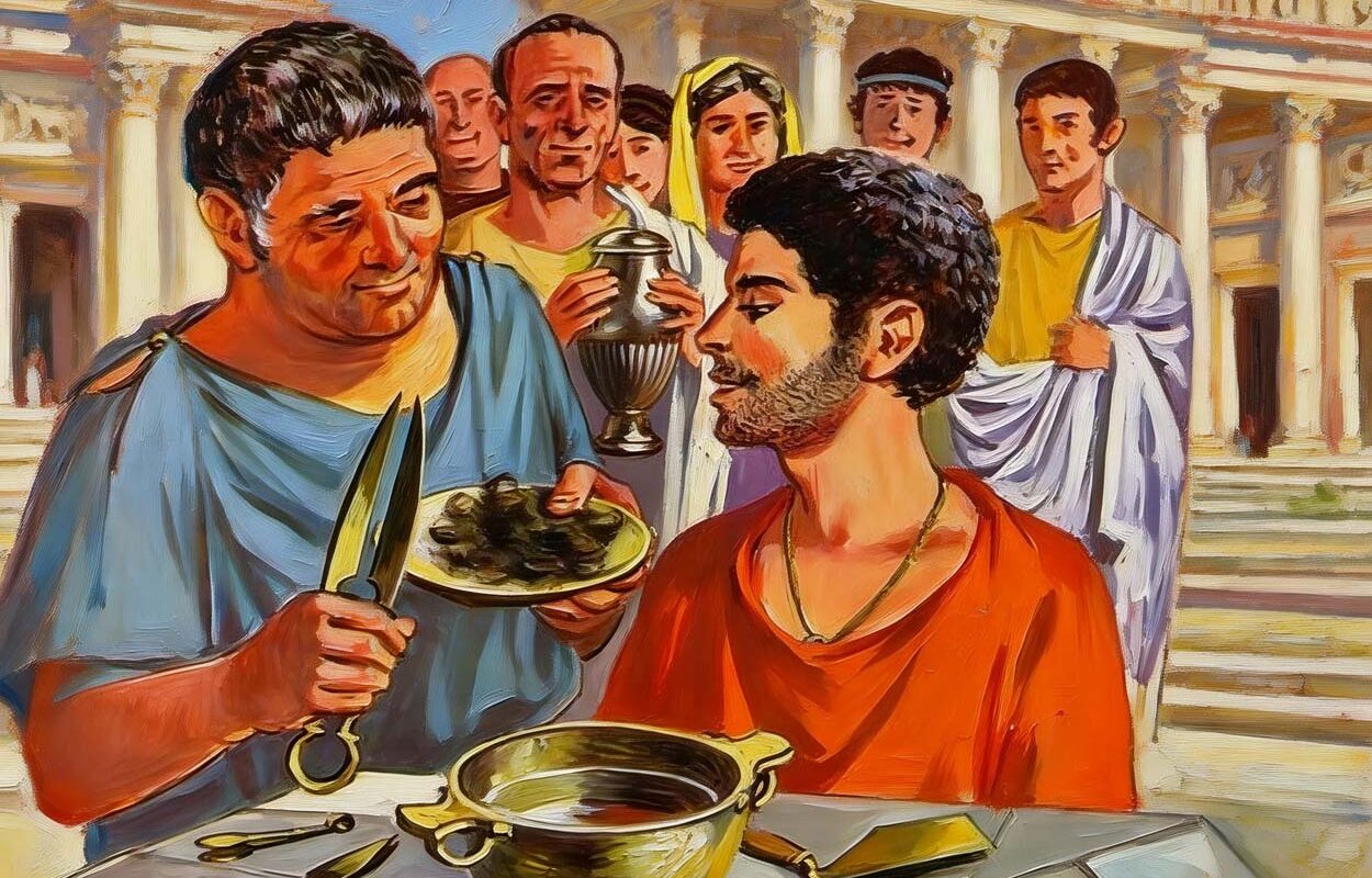 Первое бритье у римлян